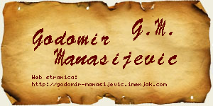 Godomir Manasijević vizit kartica